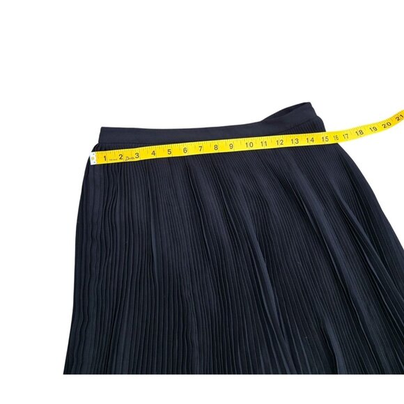 Calvin Klein Womens Pleated A-Line Skirt Navy Size 2 Knee Length Lightweight - Picture 4 of 5